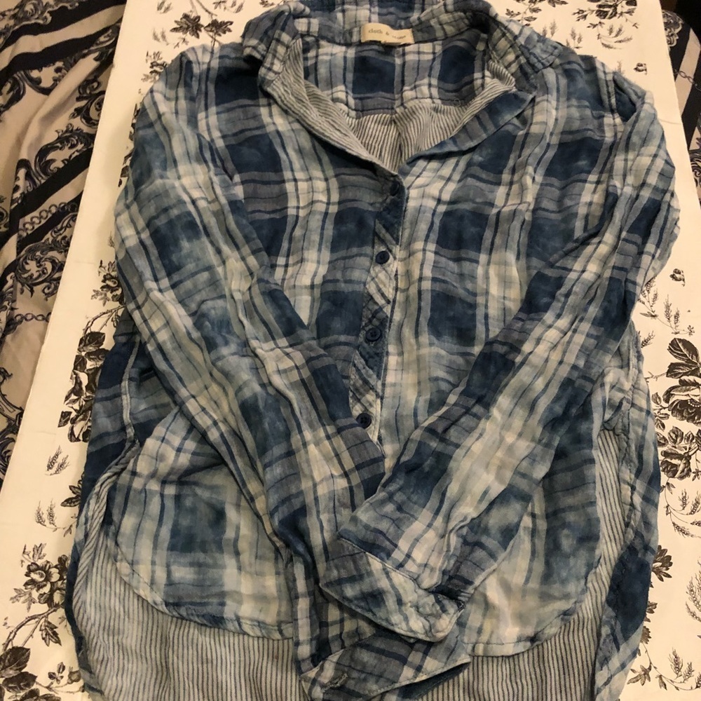 cloth & stone tie dye style flannel